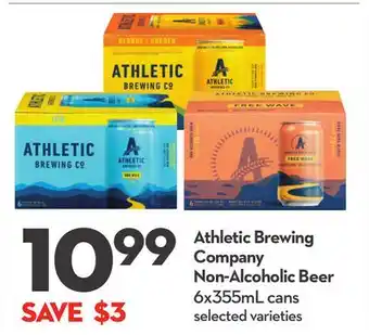 Longo's Athletic brewing company non-alcoholic beer offer