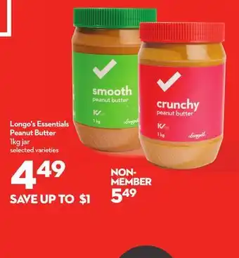 Longo's Longo's essentials peanut butter offer