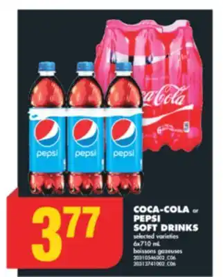 No Frills Coca-cola or pepsi soft drinks, 6x710 ml offer
