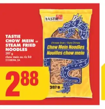 No Frills Tastie chow mein or steam fried noodles, 397 g offer