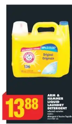 No Frills Arm & hammer liquid laundry detergent, 4.02 l offer