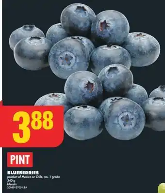 No Frills Blueberries, 340 g offer