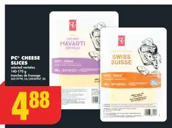 No Frills Pc cheese slices, 140-170 g offer