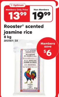 Loblaws Rooster scented jasmine rice, 8 kg offer