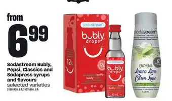 Loblaws Sodastream bubly, pepsi, classics and sodapress syrups and flavours offer