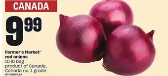 Loblaws Farmer's market red onions, 10 lb bag offer