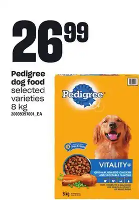 Loblaws Pedigree dog food, 8 kg offer