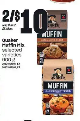 Loblaws Quaker muffin mix, 900 g offer