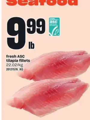 Loblaws Fresh asc tilapia fillets offer