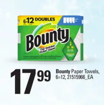Loblaws Bounty paper towels, 6=12 offer