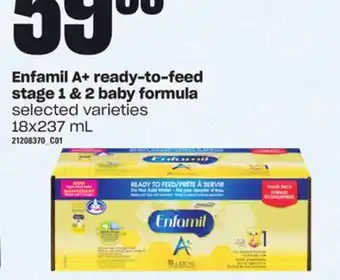 Loblaws Enfamil a+ ready-to-feed stage 1 & 2 baby formula, 18x237 ml offer