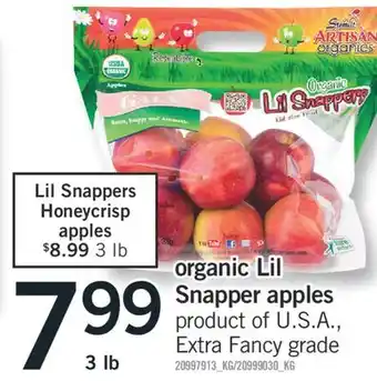 Fortinos Organic lil snapper apples offer