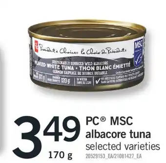 Fortinos Pc msc albacore tuna offer