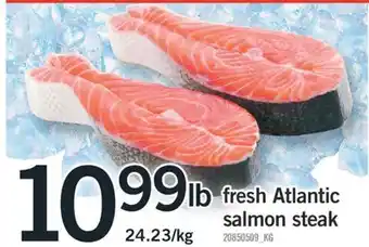 Fortinos Fresh atlantic salmon steak offer