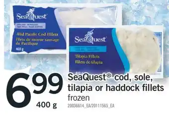 Fortinos Seaquest cod, sole, cod, sole, tilapia or haddock fillets 400 g offer