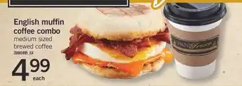 Fortinos English muffin coffee combo offer