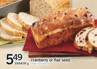 Fortinos Cranberry or flax seed offer