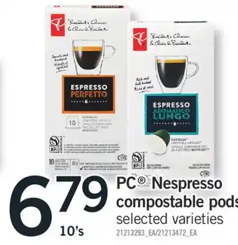 Fortinos Pc nespresso compostable pods 10's offer