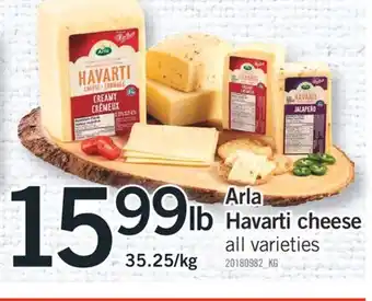 Fortinos Arla havarti cheese offer