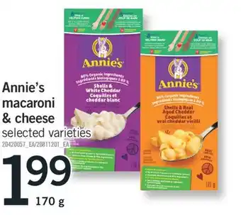 Fortinos Annie's macaroni & cheese offer