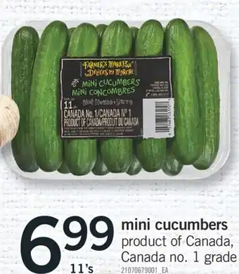 Fortinos Mini cucumbers offer