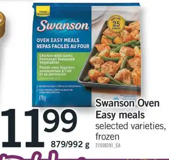 Fortinos Swanson oven easy meals offer