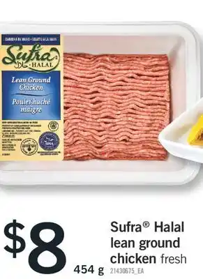 Fortinos Sufra halal lean ground chicken offer