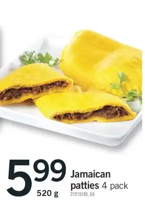 Fortinos Jamaican patties 4 pack, 520 g offer