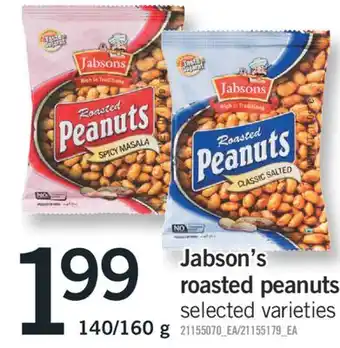 Fortinos Jabson's roasted peanuts 140/160 g offer