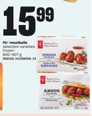 Independent Grocer Pc meatballs, 800-907 g offer