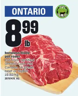 Independent Grocer Boneless blade pot roast offer