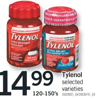 Fortinos Tylenol 120-150's offer