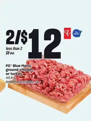 Independent Grocer Pc blue menu ground chicken or turkey,454 g offer