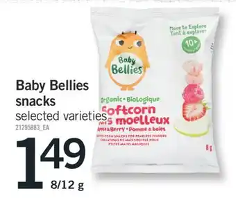 Fortinos Baby bellies snacks offer