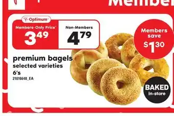 Independent Grocer Premium bagels, 6's offer