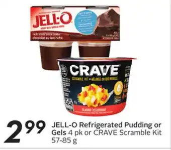 Sobeys Jell-o refrigerated pudding or gels offer
