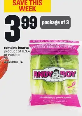 Independent Grocer Romaine hearts, 3's offer
