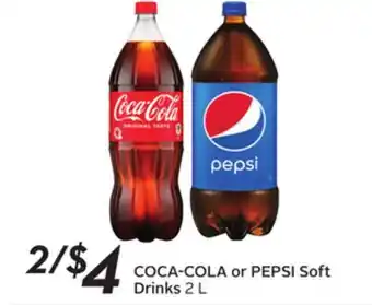 Sobeys Coca-cola or pepsi soft drinks offer