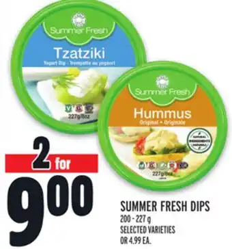 Metro Summer fresh dips offer