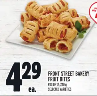 Metro Front street bakery fruit bites offer