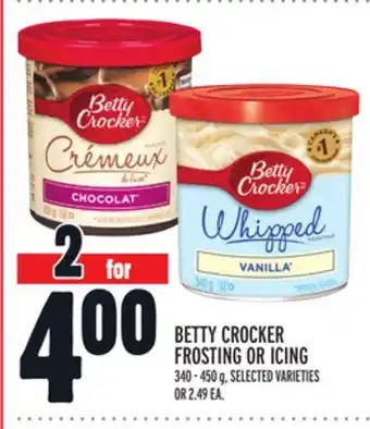 Metro Betty crocker frosting or icing offer