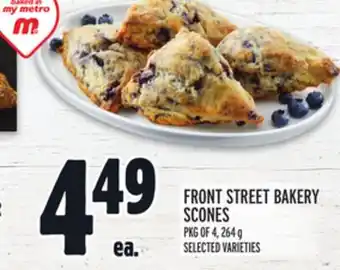 Metro Front street bakery scones offer
