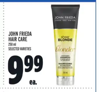 Metro John frieda hair care offer