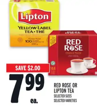 Metro Red rose or lipton tea offer