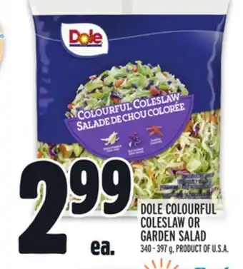 Metro Dole colourful coleslaw or garden salad offer