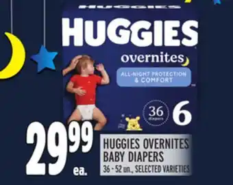 Metro Huggies overnites baby diapers offer
