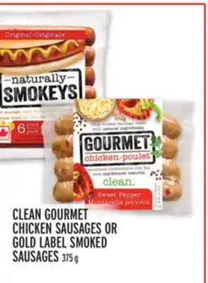 Metro Clean gourmet chicken sausages or gold label smoked sausages offer