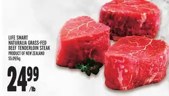 Metro Life smart naturalia grass-fed beef tenderloin steak offer