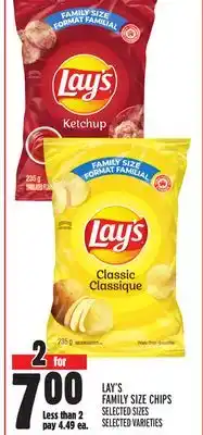 Metro Lay's family size chips offer