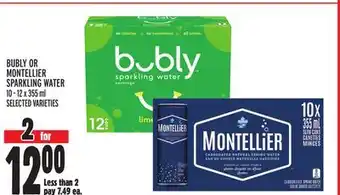 Metro Bubly or montellier sparkling water offer